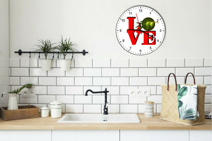 I Love Olives Love Park Funny Kitchen Living room Wall Clock