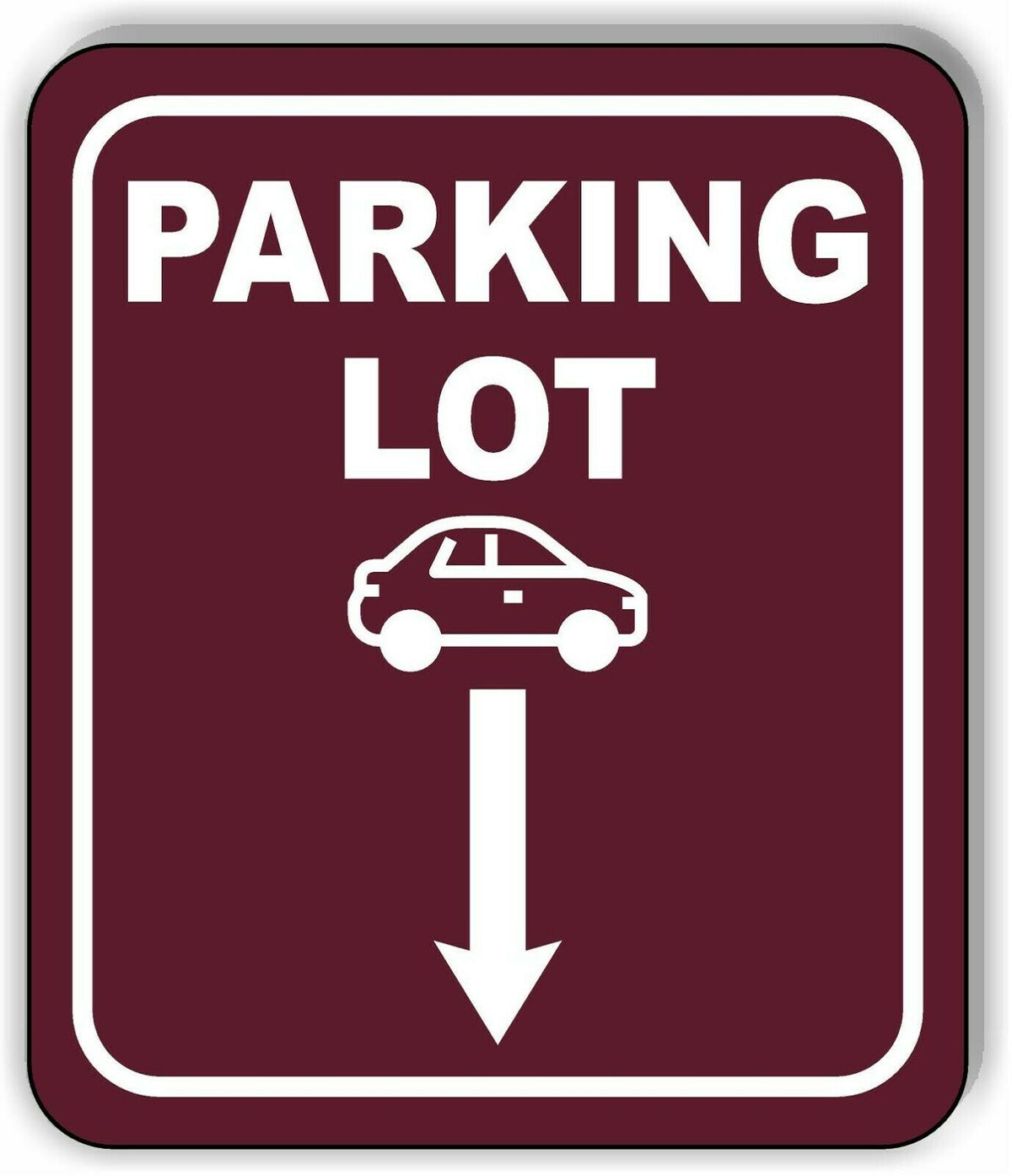 PARKING LOT DIRECTIONAL ARROW TRAIL 8 Variations Metal Aluminum composite sign