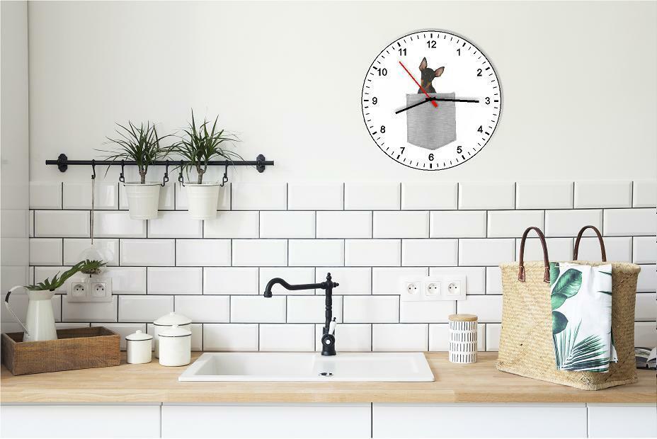 Manchester Terrier In Your Pocket Dog kitchen living room Wall Clock