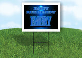 EMERY RETIREMENT BLUE 18 in x 24 in Yard Sign Road Sign with Stand