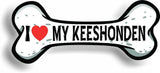 I Love My Keeshonden Car Magnet Bumper Sticker 3"x7"