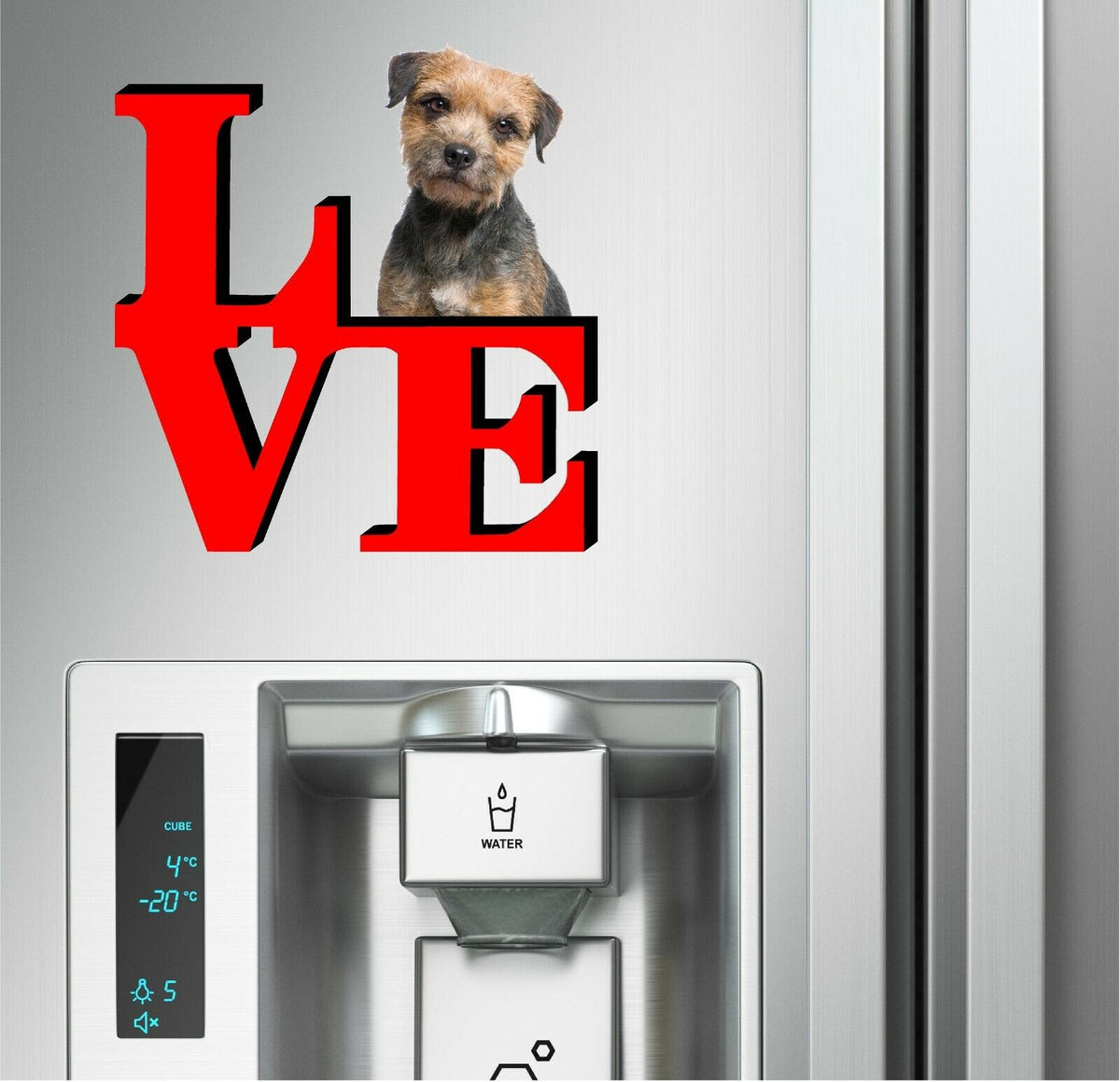 Border Terrier Dog Love Park Cute Dog Fridge Refrigerator Car Magnet