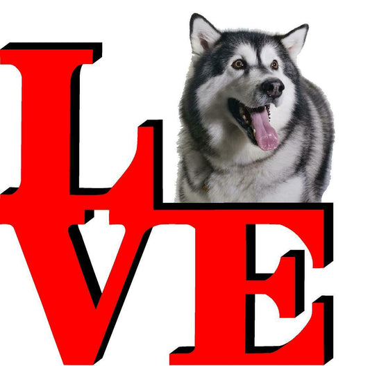 Alaskan Malamute Love Park Cute Dog Fridge Refrigerator Car Magnet