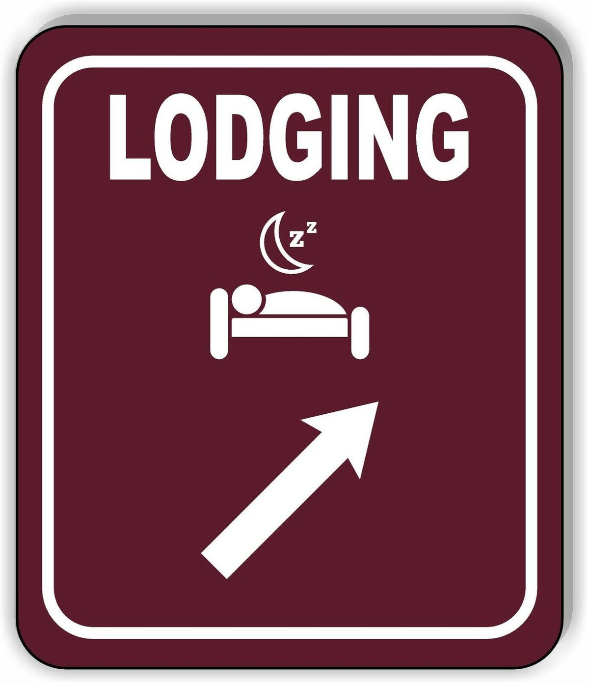 LODGING DIRECTIONAL ARROW TRAIL 8 Variations Metal Aluminum composite sign