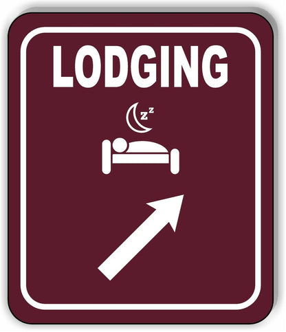 LODGING DIRECTIONAL ARROW TRAIL 8 Variations Metal Aluminum composite sign