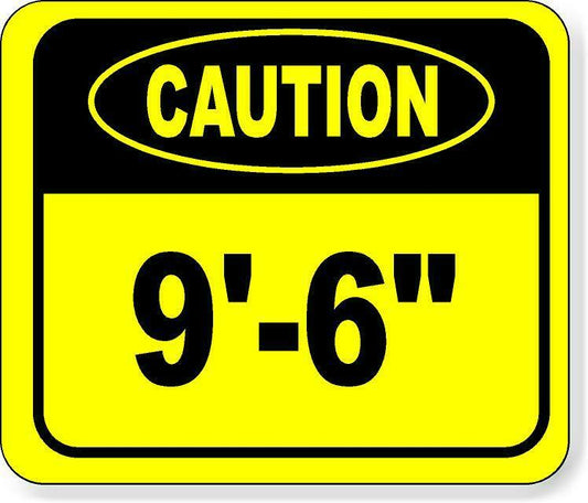 CAUTION 9'-6" Metal Aluminum Composite Safety Sign Bright Yellow