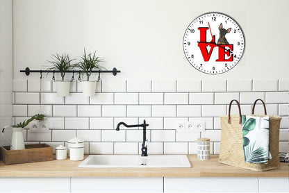 Manchester Terrier Cute Puppy Dog kitchen living room Wall Clock