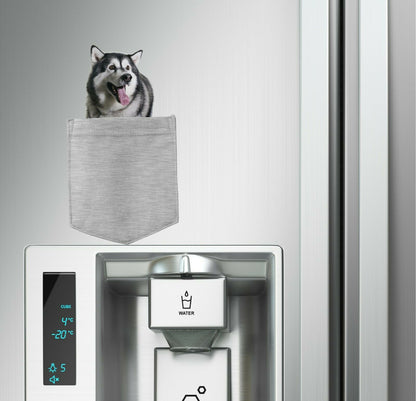 Alaskan Malamute Dog in pocket Fridge Car Magnet Bumper Sticker App size 4"x7"