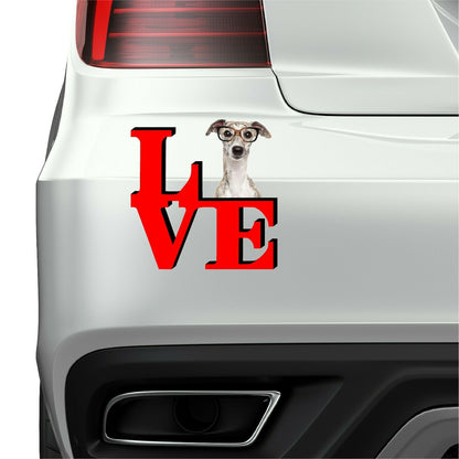 Greyhound with Glasses Dog Love Park Dog Fridge Refrigerator Car Magnet