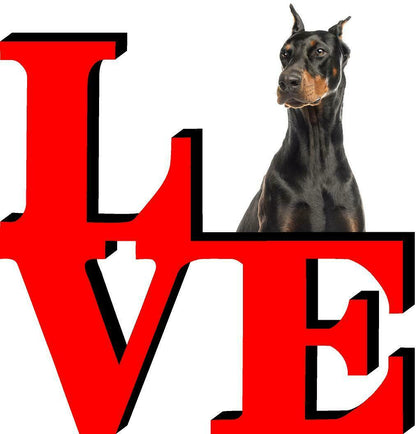 Doberman Pinscher Dog Love Park Dog Fridge Refrigerator Car Magnet