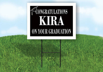 KIRA CONGRATULATIONS GRADUATE 18 in x 24 in Yard Sign Road Sign with Stand