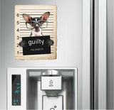 Chihuahua with Glasses Mugshot Bad Dog Fridge refrigerator Car Magnet