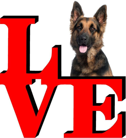 German Shepard Dog Love Park Dog Fridge Refrigerator Car Magnet
