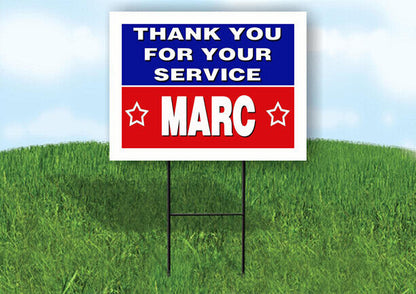 MARC THANK YOU SERVICE 18 in x 24 in Yard Sign Road Sign with Stand