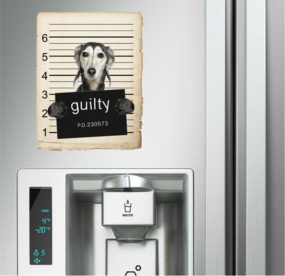 Saluki Mugshot Bad Dog Fridge refrigerator Car Magnet