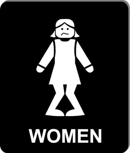 Funny bathroom sign set 8 1/2 X 10 RESTROOM SIGN Aluminum  I have to pee