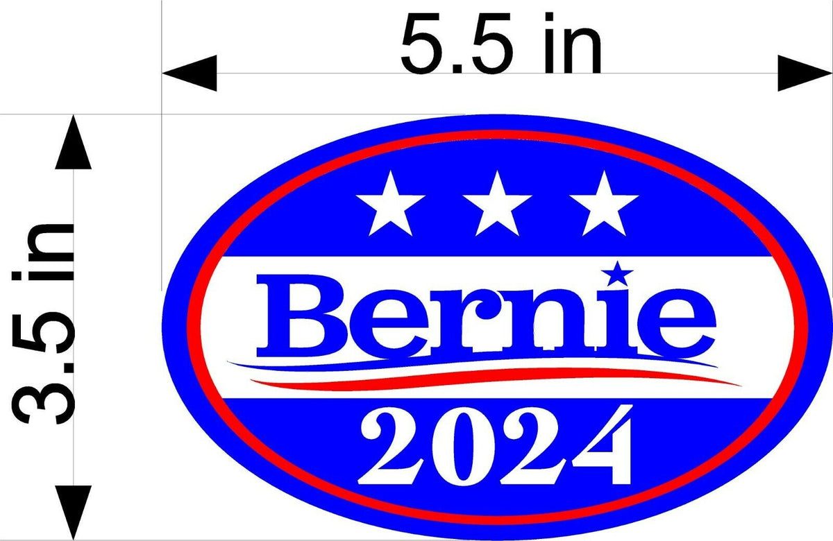 BERNIE car magnet Bernie Sanders President 2024 Magnetic Bumper Sticker 5.5"x3.5