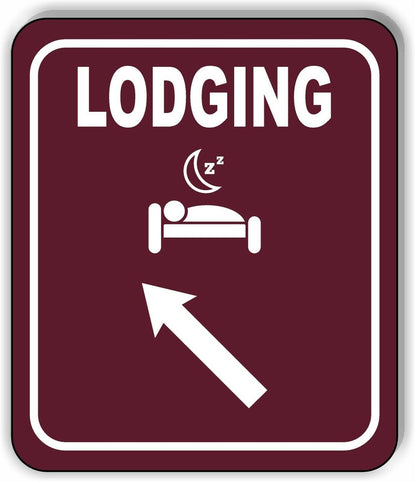 LODGING DIRECTIONAL ARROW TRAIL 8 Variations Metal Aluminum composite sign