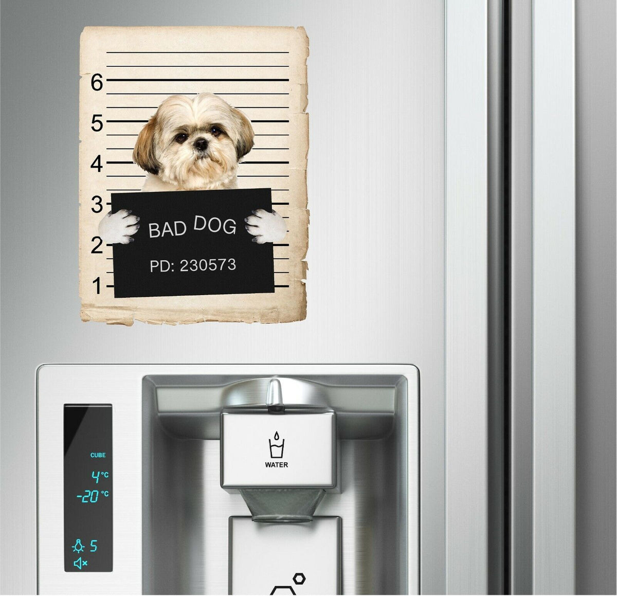 Shih Tzu Mugshot Bad Dog Fridge refrigerator Car Magnet