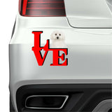 Bichon Frises Dog Love Park Cute Dog Fridge Refrigerator Car Magnet