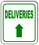 DELIVERIES DIRECTIONAL UP BLACK Arrow Variations Metal Aluminum composite sign