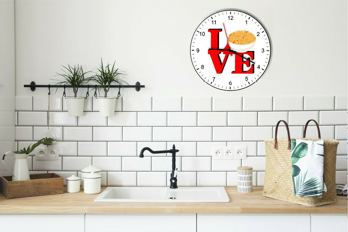 I Love Macaroni and Cheese Love Park Funny Kitchen Living room Wall Clock