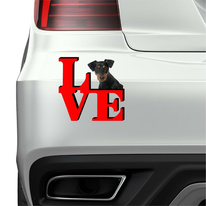 German Pinscher Dog Love Park Dog Fridge Refrigerator Car Magnet