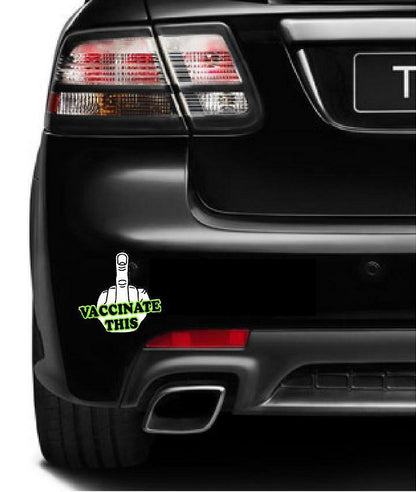 Vaccinate THIS MAGNET bumper 5" X 5"