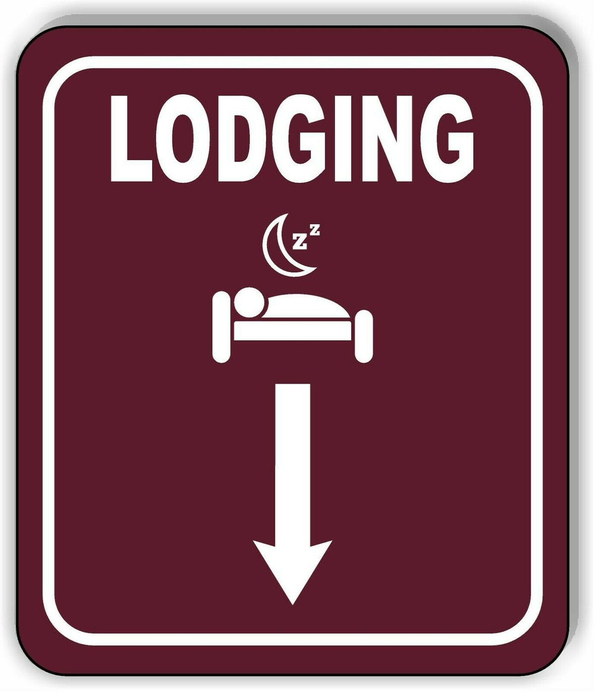 LODGING DIRECTIONAL ARROW TRAIL 8 Variations Metal Aluminum composite sign