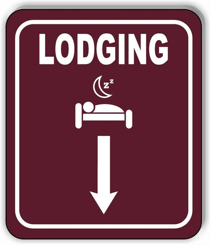 LODGING DIRECTIONAL ARROW TRAIL 8 Variations Metal Aluminum composite sign