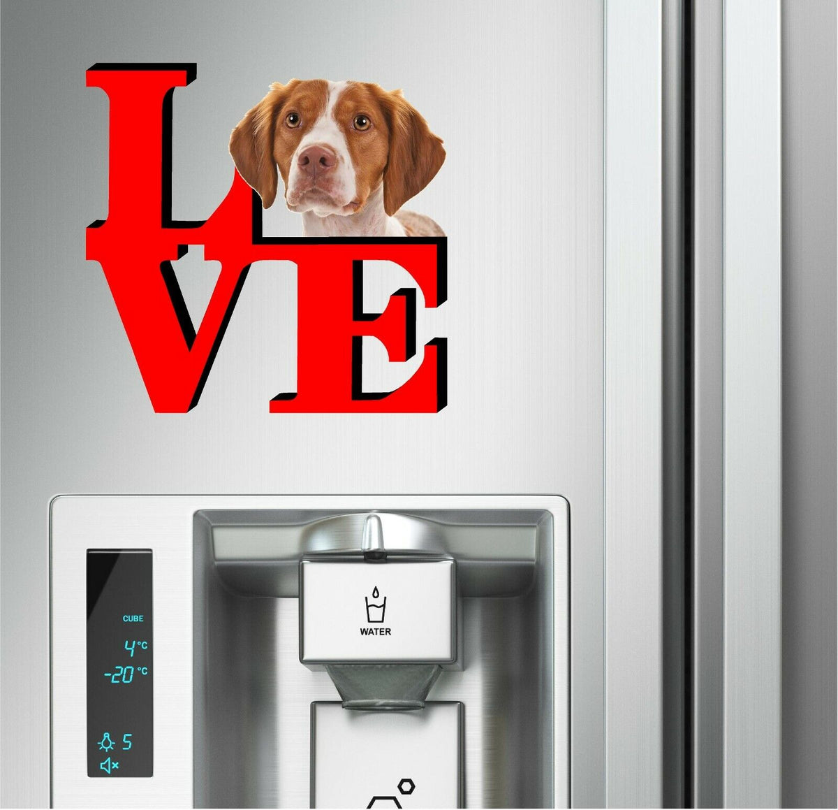 Brittany Dog Love Park Cute Dog Fridge Refrigerator Car Magnet