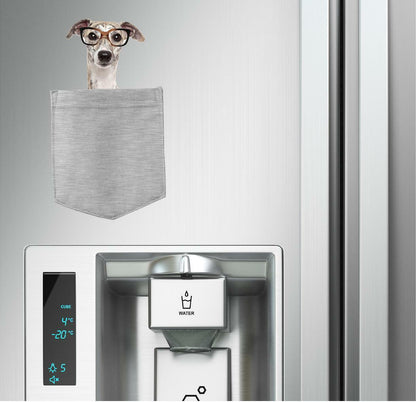 Greyhound with Glasses pocket Fridge Car Magnet Bumper Sticker App size 4"x7"