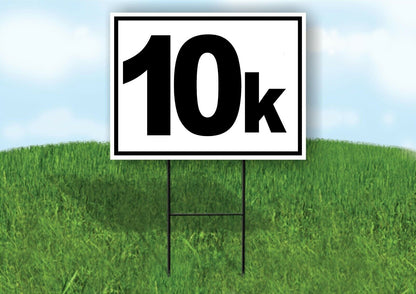KILOMETER 10 K DISTANCE MARKER  RUNNING RACE Yard Sign with Stand LAWN SIGN