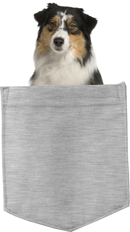 Australian Shepard in pocket Fridge Car Magnet Bumper Sticker App size 4"x7"