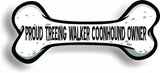 Proud Treeing Walker Coonhound Owner Bone Car Magnet Bumper Sticker 3"x7"