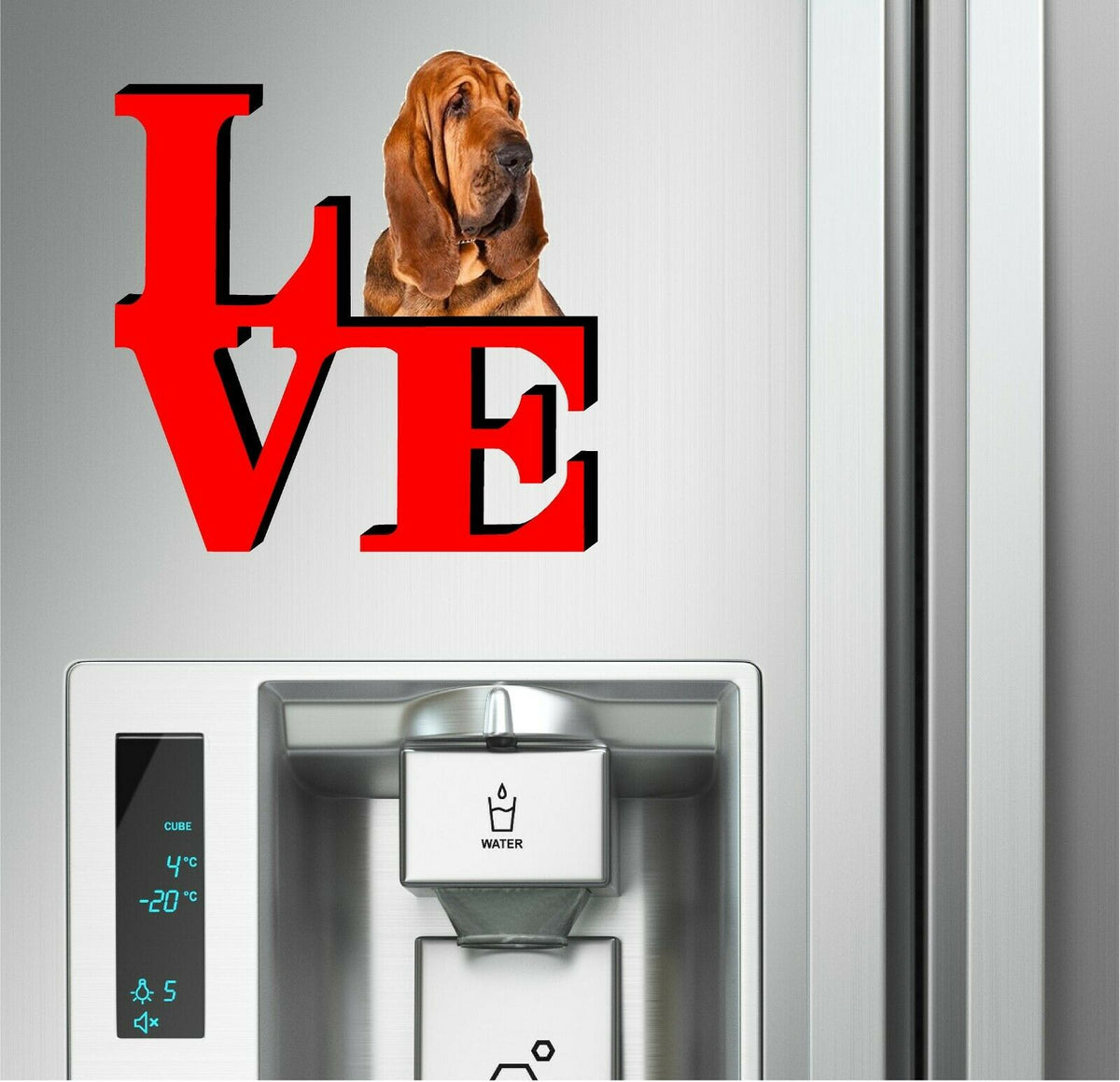Bloodhound Dog Love Park Cute Dog Fridge Refrigerator Car Magnet