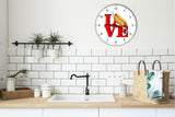 I Love Hot dogs Love Park Funny Kitchen Living room Wall Clock