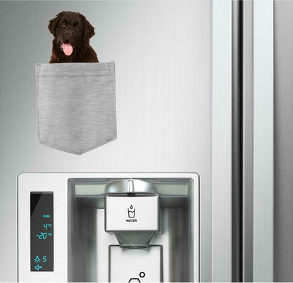 Newfoundland Dog in pocket Fridge Car Magnet Bumper Sticker App size 4"x7"