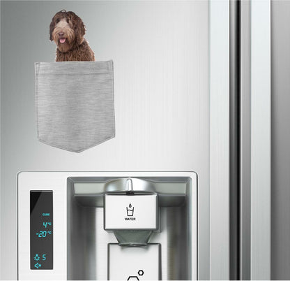 Labradoodle Dog in pocket Fridge Car Magnet Bumper Sticker App size 4"x7"