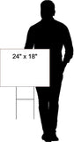 PILE SNOW RIGHT ARROW RED  18 in x 24 in Yard Sign Road Sign with Stand
