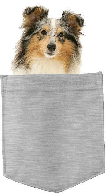 Shetland Sheepdog Dog in pocket Fridge Car Magnet Bumper Sticker App size 4"x7"