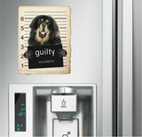 Tibetan Mastiff Mugshot Bad Dog Fridge refrigerator Car Magnet