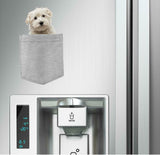 Maltese Dog in pocket Fridge Car Magnet Bumper Sticker App size 4"x7"