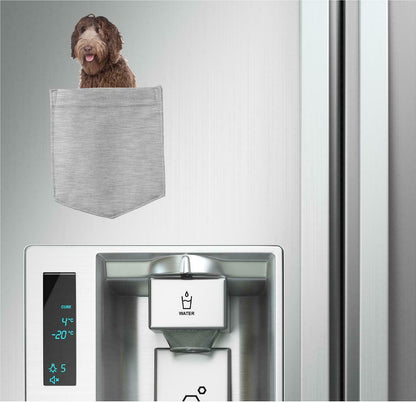 Labradoodle Dog in pocket Fridge Car Magnet Bumper Sticker App size 4"x7"