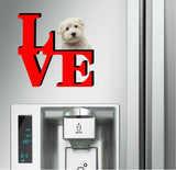Maltese Love Park Dog Fridge Refrigerator Car Magnet
