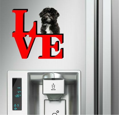 Lhasa Apso Love Park Cute Dog Fridge Refrigerator Car Magnet