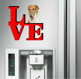 Borzoi Dog Love Park Cute Dog Fridge Refrigerator Car Magnet