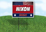 NIXON FLAG RED 2024 18inx24in Yard Road Sign w/ Stand