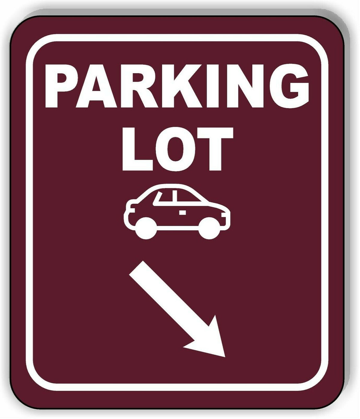 PARKING LOT DIRECTIONAL ARROW TRAIL 8 Variations Metal Aluminum composite sign