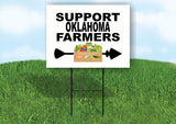 OKLAHOMA SUPPORT FARMERS RIGHT ARROW Yard Sign w Stand LAWN  SIGN Single